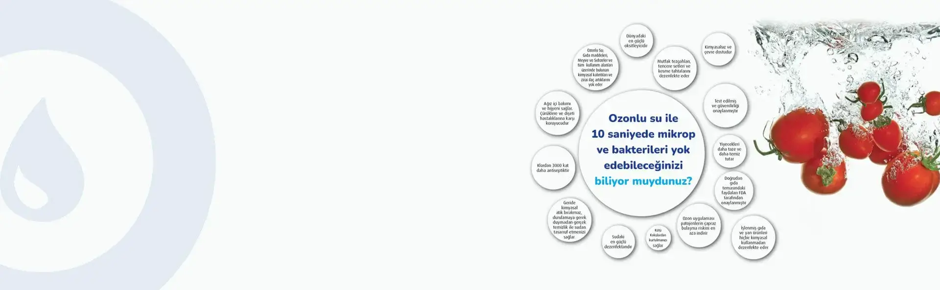 Ozonlu su ile 10 saniyede mikrop ve bakterileri yok edebileceğinizi biliyor muydunuz?